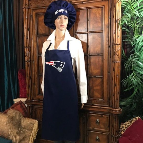 NWOT New England Patriots Unisex Apron and Chef\'s Hat Cotton Blend Set main image 6